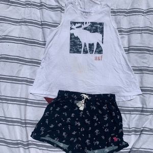 Girls Abercrombie kids shorts and tank top